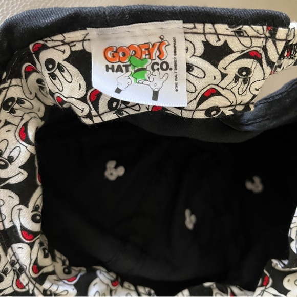 Vintage MICKEY MOUSE BASEBALL CAP Walt Disney/ Goofy’s Hat Co black/white Unisex - Picture 5 of 9